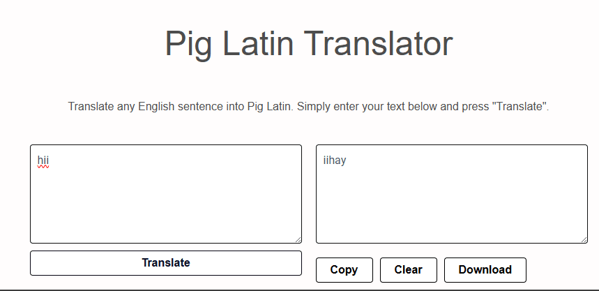 pig latin translator example image