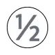 half fraction showing
