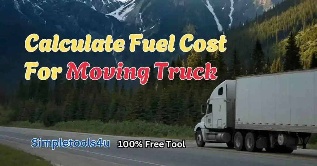 fuel cost calculator for moving truck thumnail image