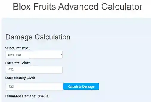 blox fruits advanced calculator example image